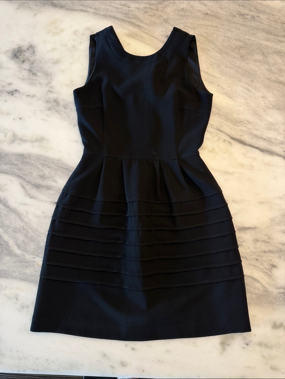 Madewell Black Sleeveless Peplum Mini Dress
